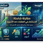 مقارنة بين الاستثمار في العقارات والأسهم من حيث العائد والمخاطر